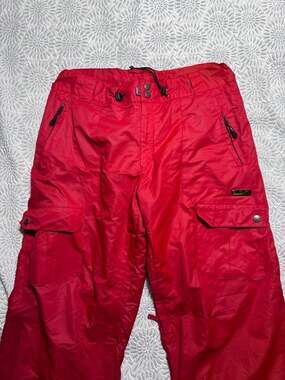 Morrow Red Waterproof Breathable Ski Snowboard Cargo Pants XL